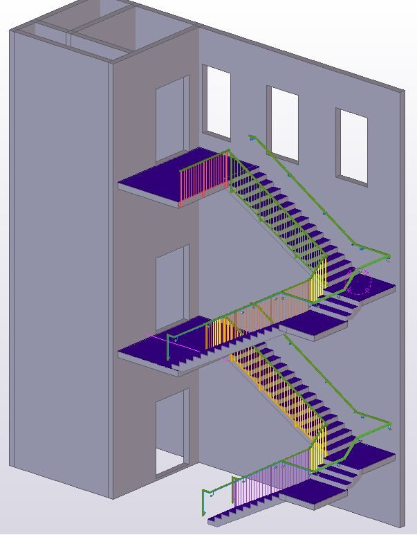 Escaliers et garde-corps métalliques en Guyane